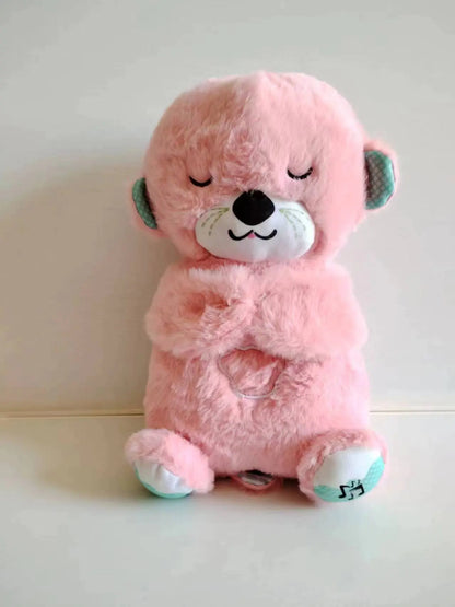 Sound Machine Soothe 'n Snuggle Otter Portable Plush Baby Toy with Sensory Details Music Lights & Rhythmic Breathing Motion